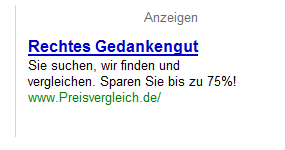 Preisvergleich in der Google-Werbung