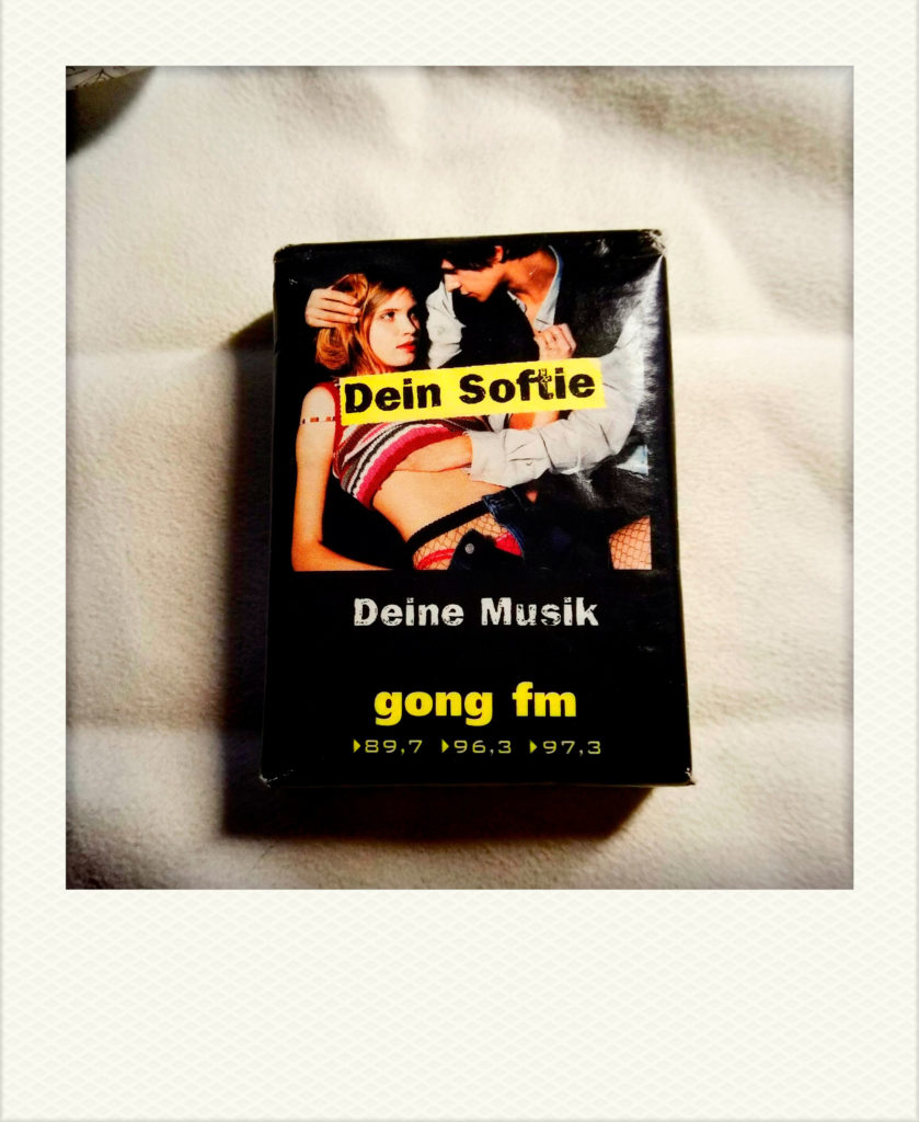 Dein Softie, Deine Musik. Produktwerbung auf einem Produkt. Foto: Hufner
