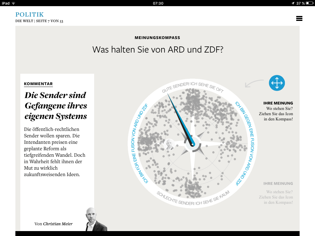 Weltumfrage zur ARD/ZDF. Screenshot