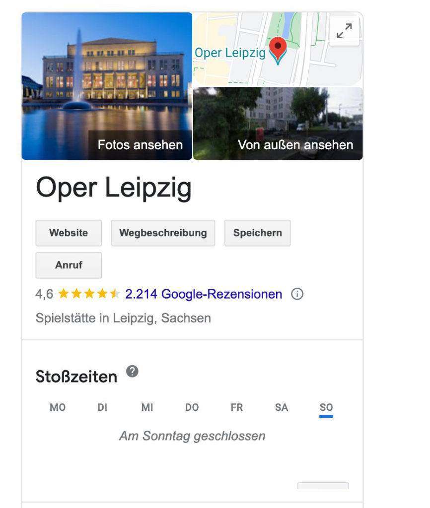 Stoßzeiten an der Oper Leipzig am Sonntag.