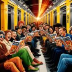 Leonardo.ai: Vibrant characters amidst Berlins subway hum mixed med 3