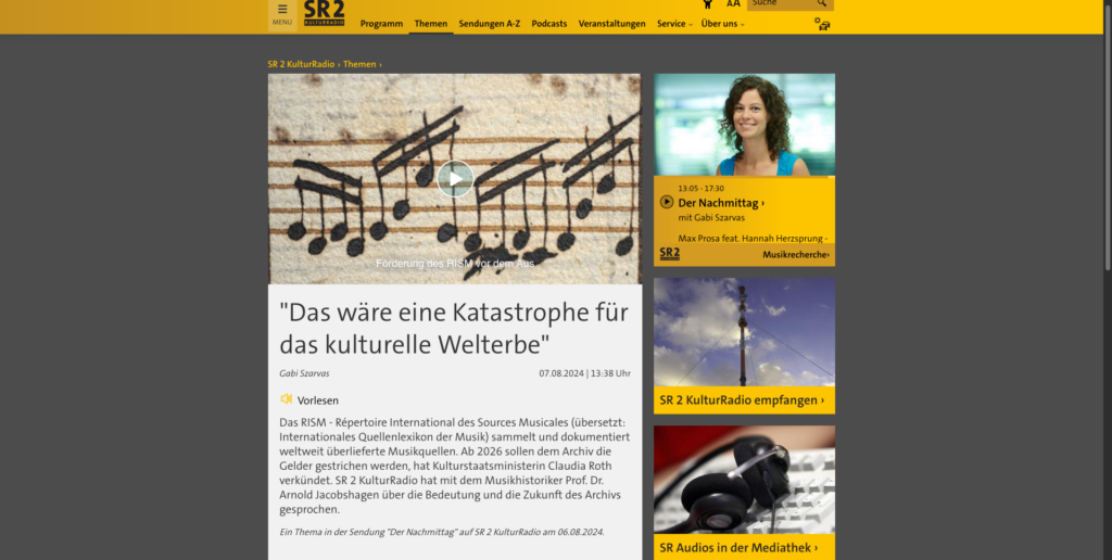 SR de Das wäre eine Katastrophe für das kulturelle Welterbe