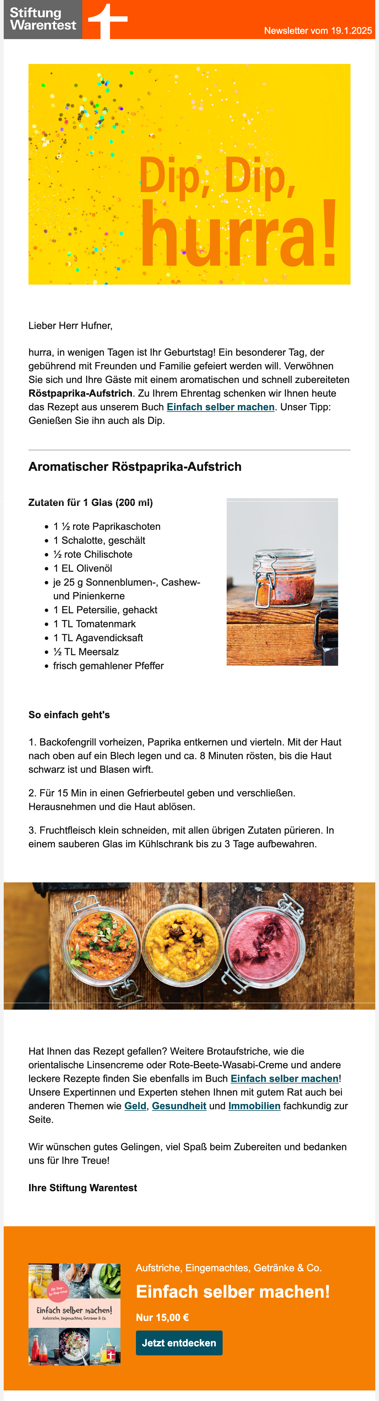 Hufner Ihr Geburtstagsgeschenk wartet auf Sie