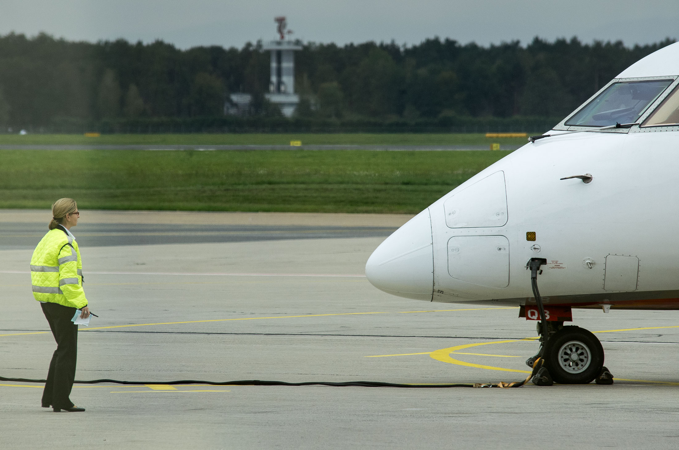 mensch flugzeug © hufner